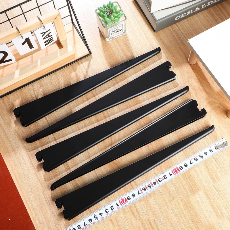 CroBlissful 20 Pcs Adjustable Shelf Brackets for Double Track System
