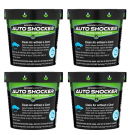 Biocide Systems Auto Shocker Strong Quick Release Car Odor Eliminator, Eco-Friendly Smell Remover for Tough Odors in Vehicle Interiors, Up to 250 Cubic Feet (4-Pack)