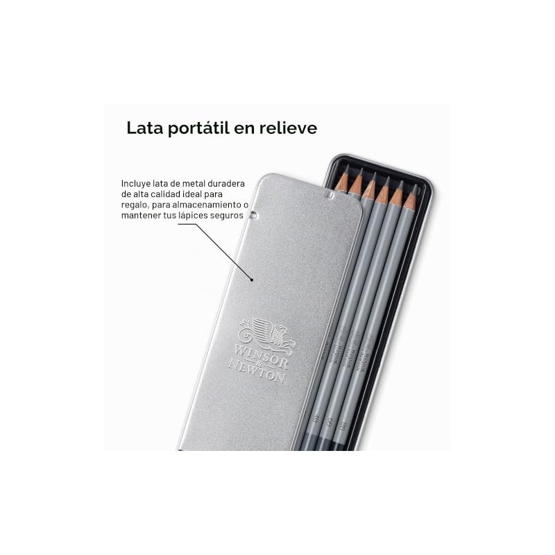 Winsor & Newton Studio Collection - Lápices de grafito (6