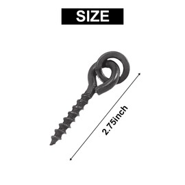 Tebbomp 50pcs Carp Fishing Boilie Screw with Solid Ring Bait Tool Chod Rigs Carp Fishing Hair Tackle Accessory