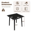DELAVIN 29.5" Solid Wood Dining Table, Square Kitchen Desk, Modern