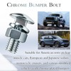 8 Pack 7/16-14x1-1/4 Round Head Carriage Bolts Chrome Plated Bumper