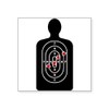 CafePress Human Shape Target with Bullet Holes Sticker Square Bumper