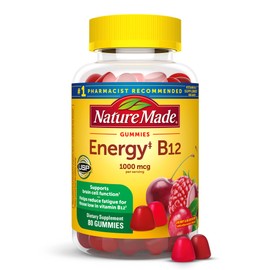 Nature Made Nature Made Energy B12 1000 mcg, Dietary Supplement for Energy Metabolism Support, 80 Gummies, 40 Day Supply