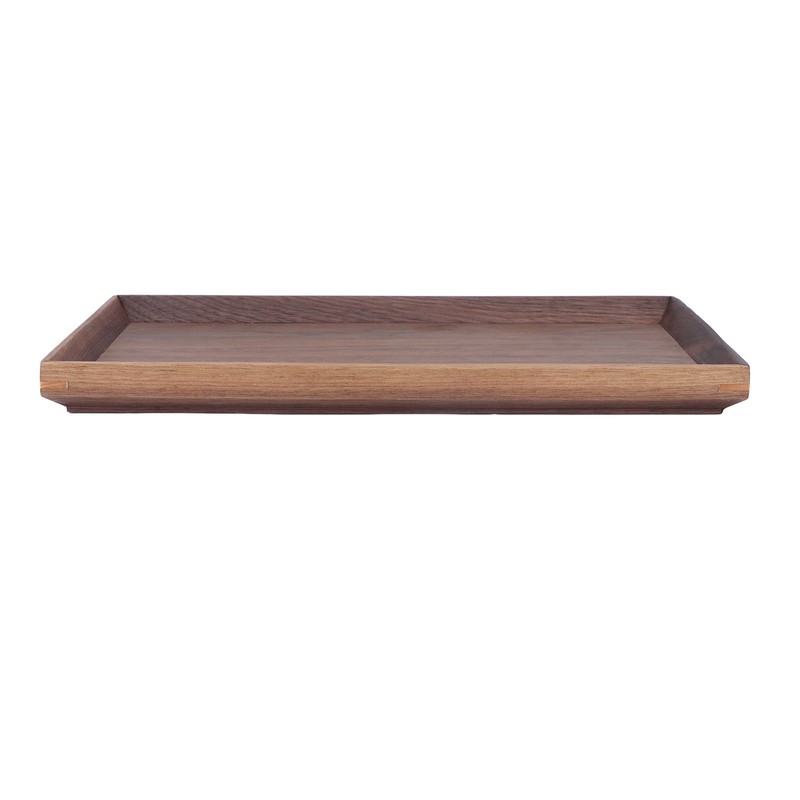Walnut Wooden Tray Rectangle Serving Tray Tenon Structure Chinese For