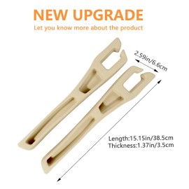 Unbranded 2Pcs Car Seat Gap Filler Side Seam Plug Strip Leak-proof Filling Strip Beige