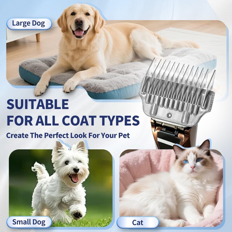 5-Piece Clipper Guard Comb for Wide A5 Blade, Compatible with