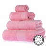 HOMESCAPES Pink Turkish Cotton Bath Towel Super Soft Thick &