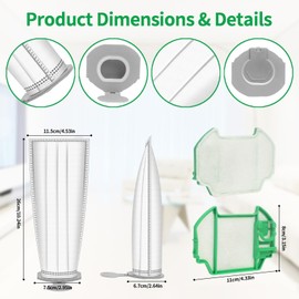Pack of 12 Vacuum Cleaner Bags for Vorwerk Kobold VK7 with 2 Filters, Kobold FP7 Premium Filter Bags Compatible with Vorwerk Kobold VK7 FP7