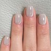 Enppode Short Press on Nails Square Fake Nails Glossy Stick
