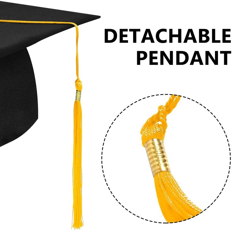 Hkyiowdp 2025 Improved Graduation Hat with Tassels, Black Graduation Hat,