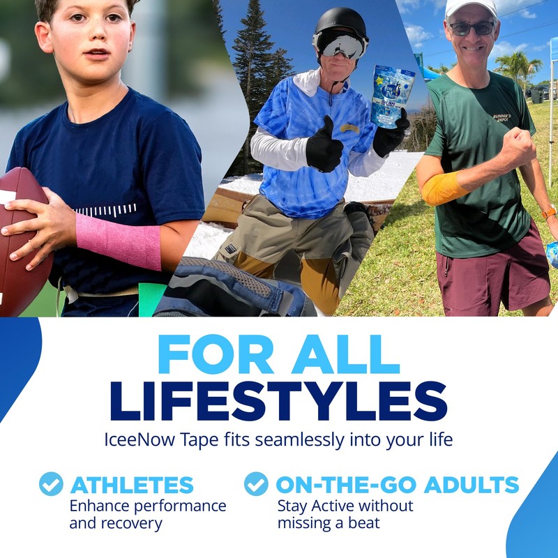 ICEE Tape – Self-Adhering Compression Wrap, Instant Cooling Sensation, No