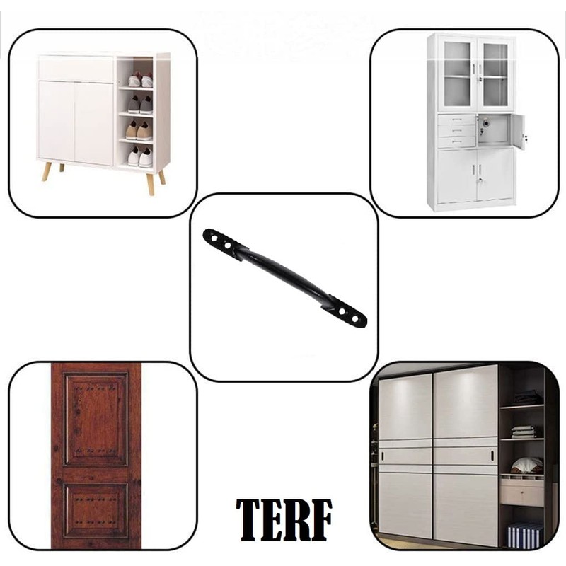 TERF® Antique Black Door Pull Handle 150mm (6 inch) Traditional