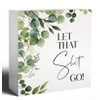 WNAGT Funny Bathroom Signs, Let That Go Humorous Wooden Box