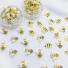 30Pcs Yellow Resin Bee Nail Charms, 3D Bumblebee Designs for