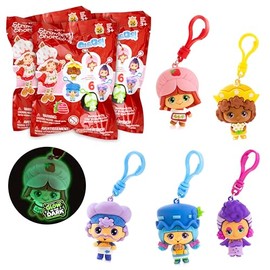 The Loyal Subjects Strawberry Shortcake Mystery Blind Bag Sweet Scented 2.5-inch Cheebee Keychain Figure 3-Pack - Receive 3 Mystery Blind Bag Cheebee Keychain/Backpack/Clip-on Figures