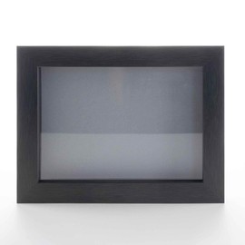 Charcoal 16x28 Shadow Box Solid Wood Display Frame with Grey Acid-Free Backing UV Acrylic & Hanging Hardware | 3/4" Usable Depth