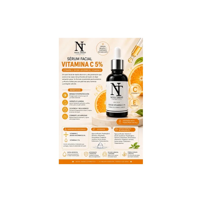 Serum Vitamina C 5 30ml, Nova Trend Cosmetics