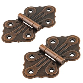Antique Copper Butterfly Hinges - 2-7/8" x 1-11/16" - Pack of 2 - Decorative Surface Mount Hinges for Cabinet Doors, Cupboards and Boxes - UA-264-HAC (1)