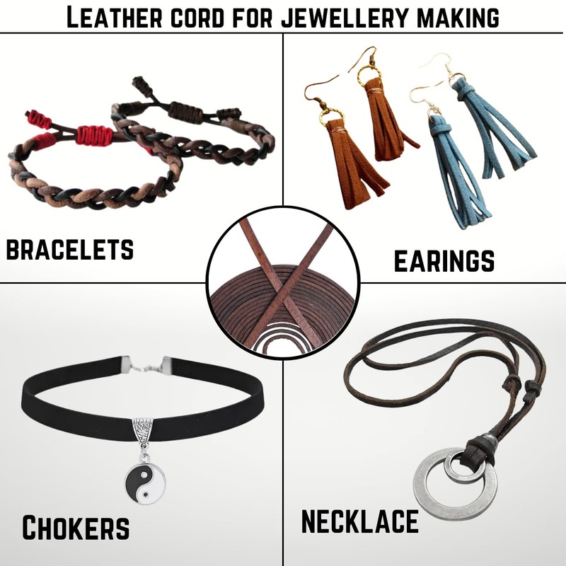 Flat Genuine Leather Cord String Full Grain Cord Lace Cowhide