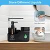 Premium Dual Chamber Soap Dispenser Set - (Black) Hand Soap