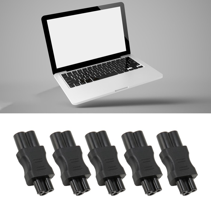 5 Pcs IEC320 C6 to IEC320 C5 Power Adapter Computer
