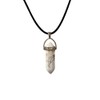VIE VIE Double Point Pencil Pendant, Black String (Howlite)