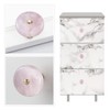 mookaitedecor Set of 4 Rose Quartz Crystal Drawer Knobs with