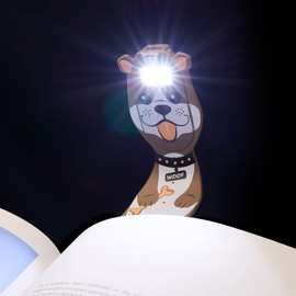 Flexilight Pal Reading Light | 2 in 1 Bookmark Book Light | LED Clip On Reading Lamp | Children and Adult Book Torch | Book Accessories | Gift for Readers, Book Lovers (Rechargeable, Dog)