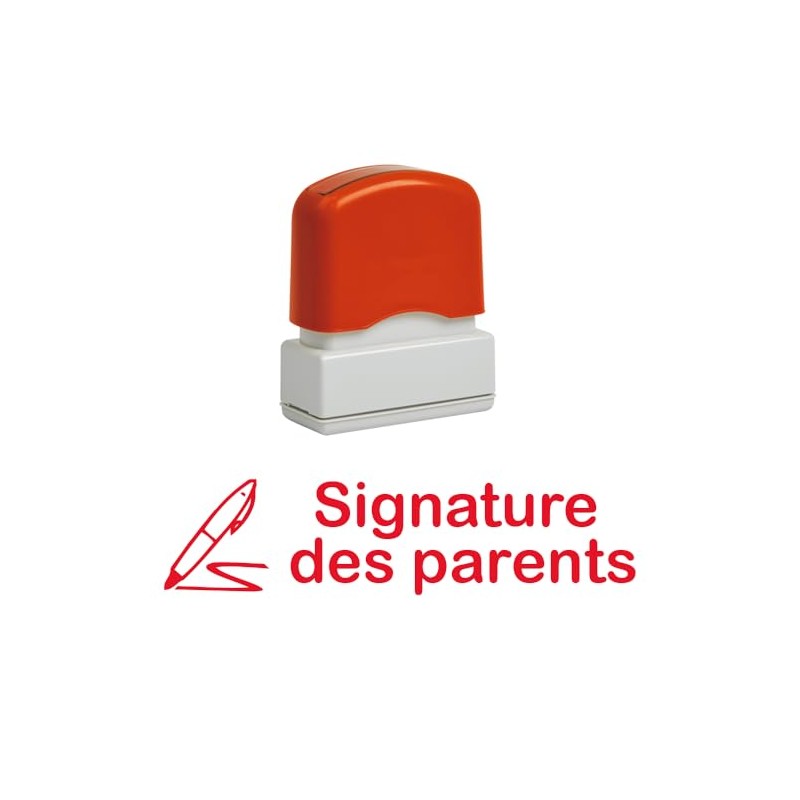 Signature des Parents Self Inking Teacher Stamp Red Ink Reusable