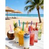 Xyedyaup 100pcs Colourful Straws Long 210 Mm X 6 Mm