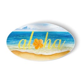 Squiddy Aloha Ocean Wave - Vinyl Sticker (7" Wide)