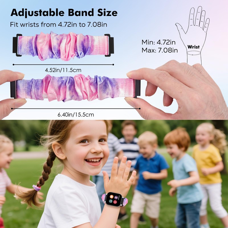 Astorgos 20mm Elastic Scrunchie Band Compatible with Gizmo Watch 3