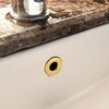 Brass Washbasin Overflow Cap Hole Plug Gold 3ea