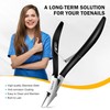 BEZOX Nail Clippers for Seniors Thick Toenails with Straight Blade