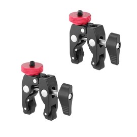 Kayulin Crab Clamp Holder with 1/4" Screw Adapter for Studio Flash Light Camera Tripod (Black, 2 Pieces)