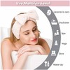 TUMYES Juego de Diademas Spa, Vellón Coral Suave, RosaBlanco