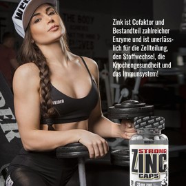 WEIDER Strong Zinc Caps, hochdosiert, Premium Qualität 25 mg Zink pro Kapsel, 120 Kapseln, Immunsystem