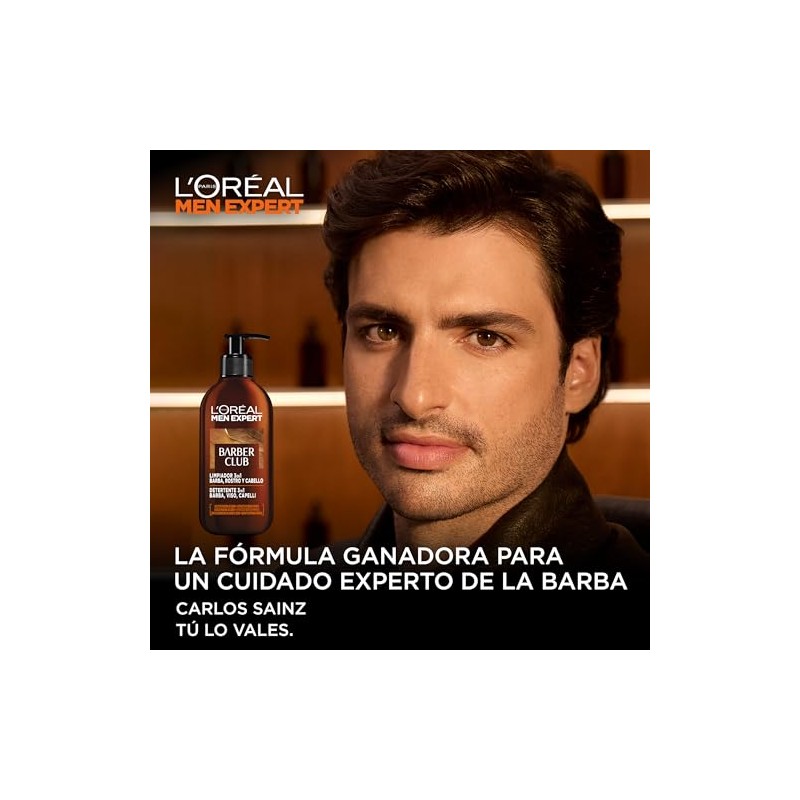 LOréal Men Expert Barber Club Barba-Rostro-Cabellos Shampoo - Pack of