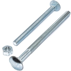 Pack of 25 x M6 x 150mm ZINC Cup Square Carriage Bolt Coach Screws with HEX Full Nuts