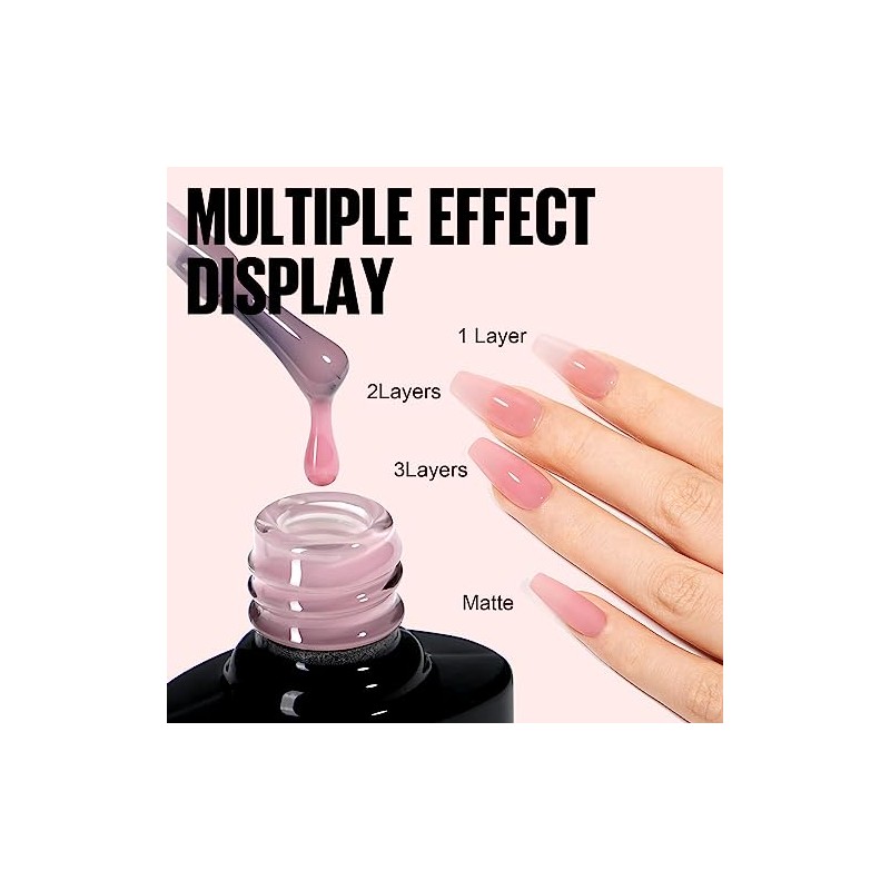 TOMICCA UV Nagellack Rose, 8ml Gel Nagellack, UV LED Soak