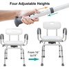 PETKABOO 360 Degree Shower Chair Swivel,Portable Seat with Armrests and