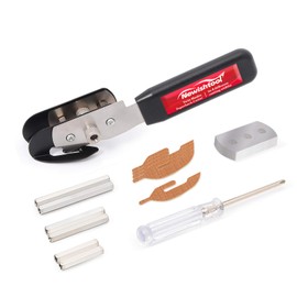 Dual Blades Vinyl Cutter Two Cuts in One with 4 Width-Spacer Pins PTFE Coating Safety Film Cutting Knife for Vinyl Median Strip Cutting and Car Window Tinting 10 Spare Blades + 5 Felts Included