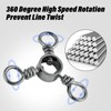 Dr.Fish Assortment 50 Three-Way Swivels Triple Swivels Trolling Catfish Rig