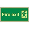 V Safety Glow In The Dark Final Fire Exit Man