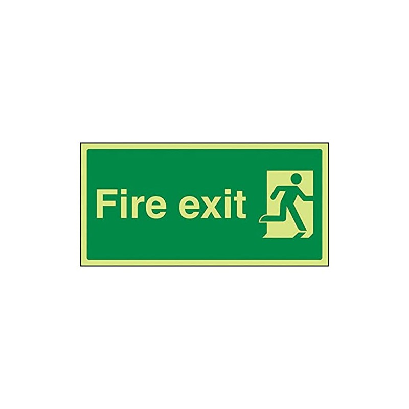 V Safety Glow In The Dark Final Fire Exit Man