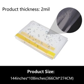 Pack of 2 Sofa Protective Covers, 274 x 366 cm Protective Cover Sofa, Furniture Covers, Waterproof Couch Protection, Plastic Sofa Cover for Sectional Sofa, L Shape, Extra Large Bed Couch Protective