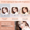 FASCINATE Compact Travel Makeup Mirror with Lights and Magnification, 3.5