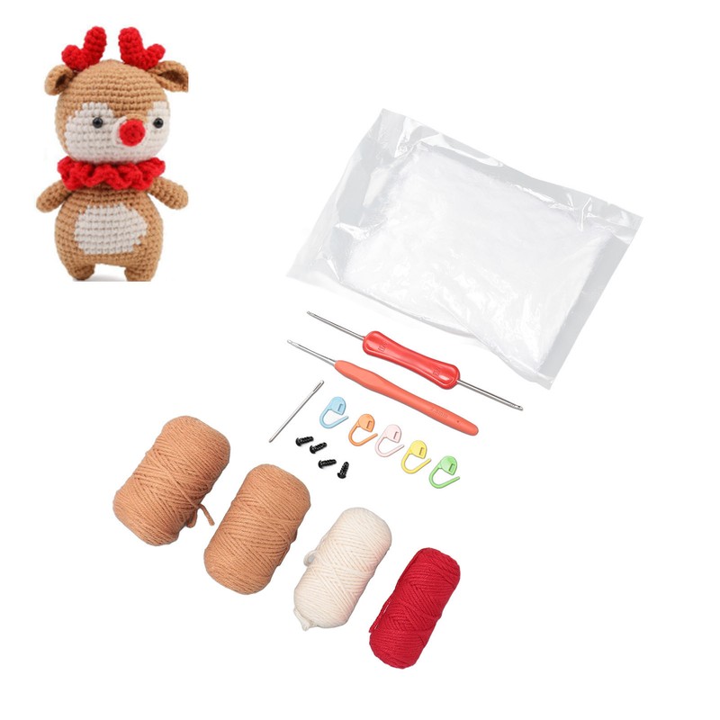 DIY Deer Crochet Kit Cute Animals Crochet Starter Kit with