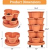 VECELO 5 Tier Vertical Garden Planter, Self Watering Stackable Planters